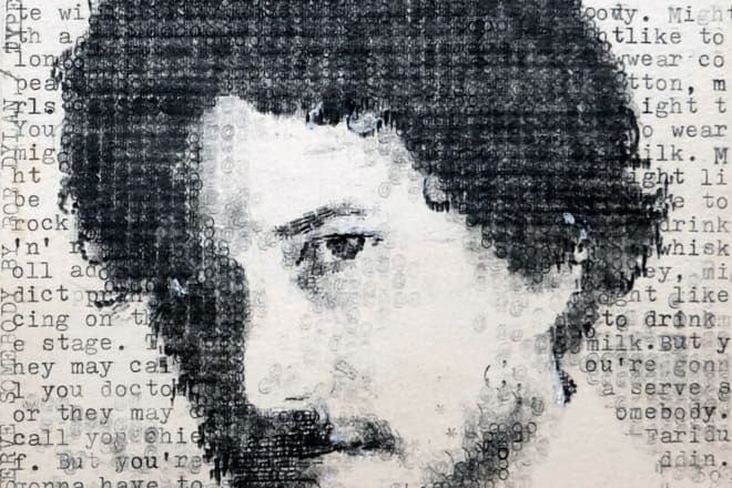 I will draw realistic portrait using my typewriter