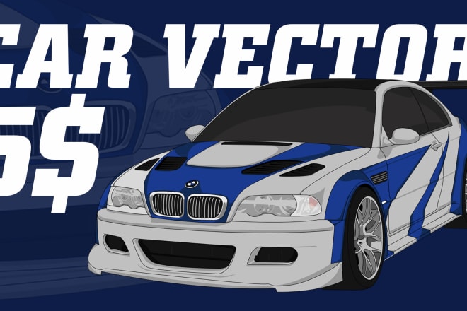 I will draw vehicle vector art of your car in 24h