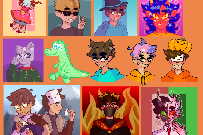 I will draw you a profile picture and twitch banner in my style