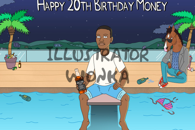 I will draw you as bojack cartoo character