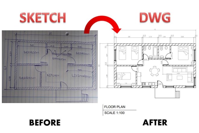 I will draw your architectural plans, elevations, etc in autocad