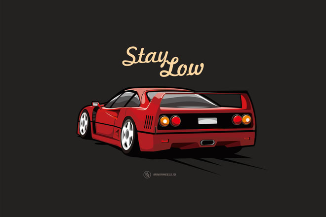 I will draw your car into vector cartoon art illustration