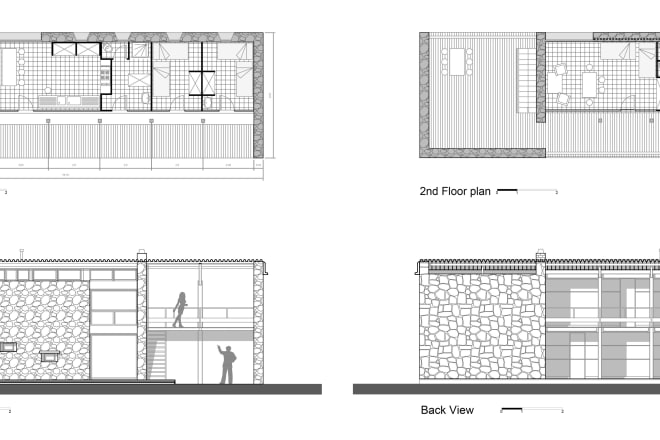 I will draw your floor plan, elevations, roof plan or sections