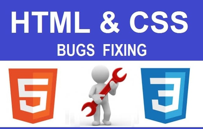 I will fix html css bootstrap issues in an hour