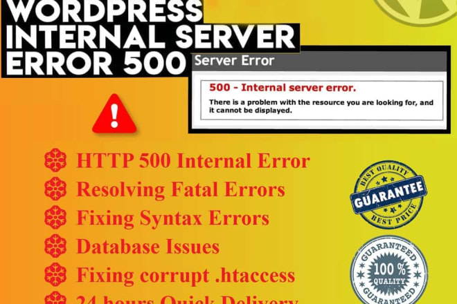 I will fix http 500 internal server error temporary error fixing