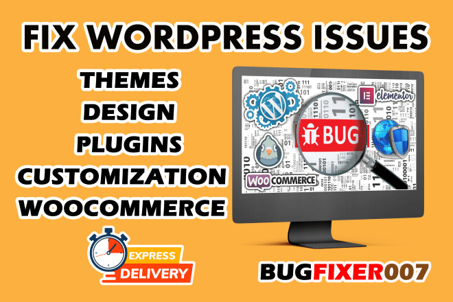 I will fix wordpress issues, error, bug and give wordpress help or do customization