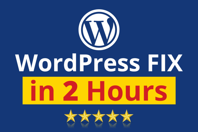 I will fix your wordpress website issues or errors