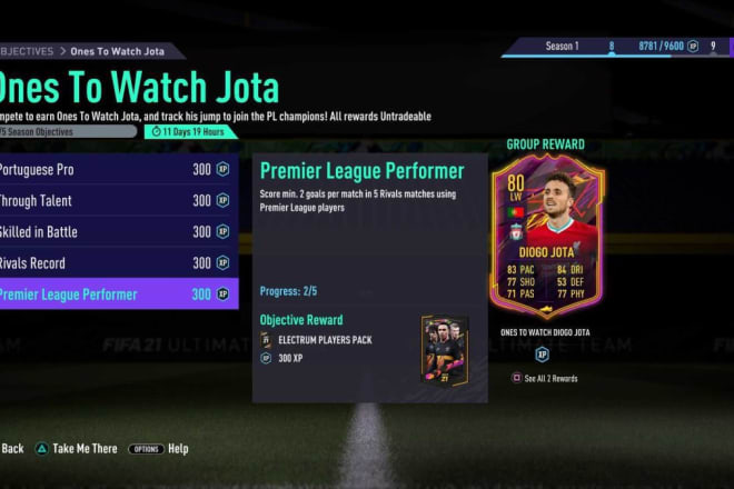 I will get your fifa 21 season objectives