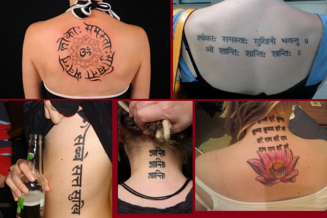 I will give you 4 calligraphic tattoos in sanskrit fonts,you choose the word