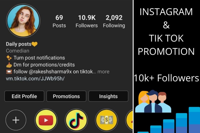 I will give you an instagram shoutout promotion to my 20k audience