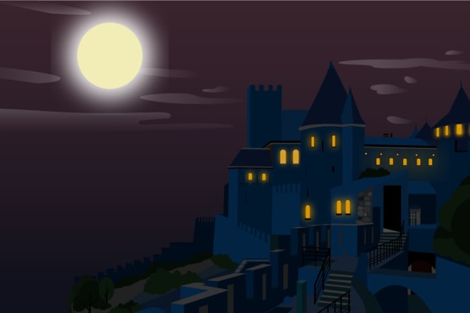 I will illustrate flat minimal scenes and animate it