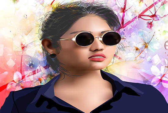 I will illustrate your picture into cartoon face and vector illustration