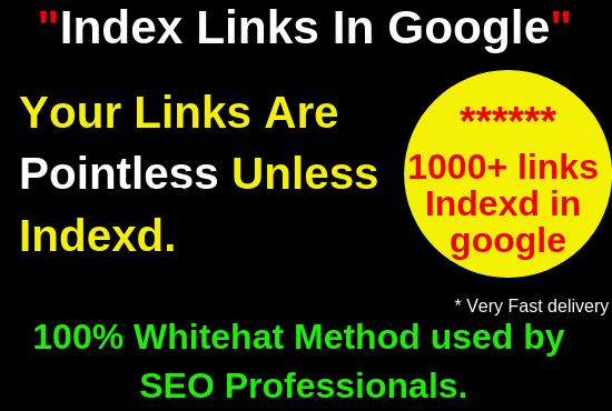 I will index your links in google