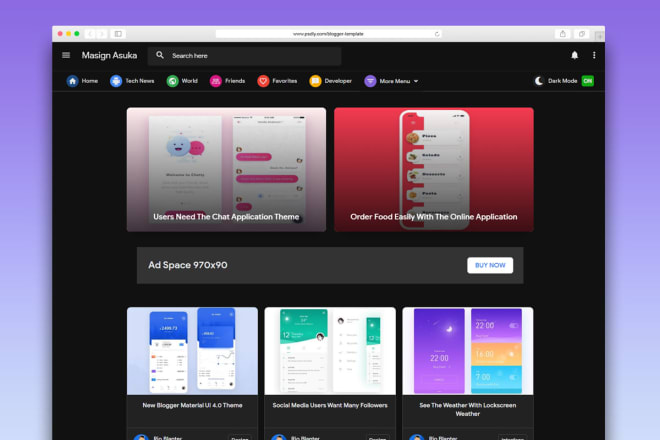 I will install and set up custom blogger template