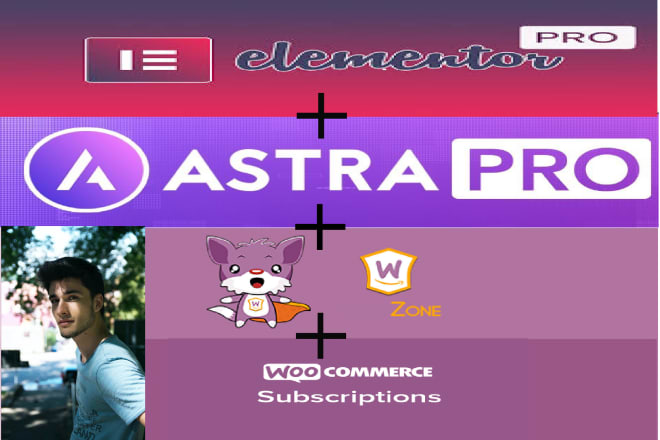 I will install elementor pro,astra pro agency bundle,woozone, woocommerce subscriptions