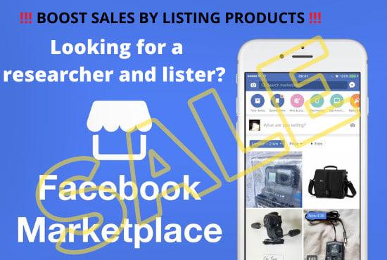 I will list products on facebook marketplace