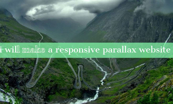 I will make a responsive parallax effect based website
