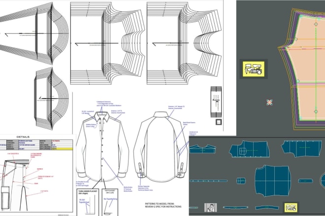 I will make and grade sewing patterns with pattern editing