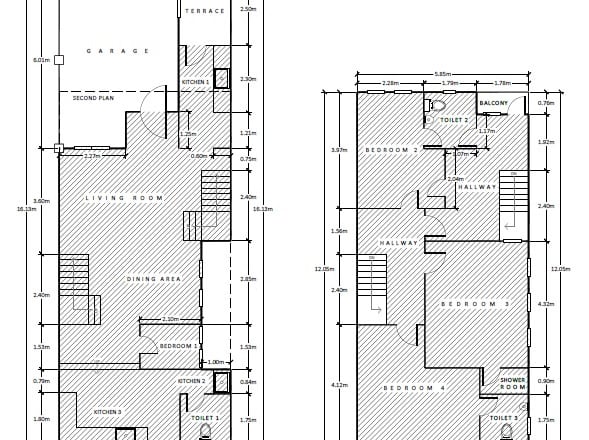 I will make architectural design, and 2d drawings in auto cad