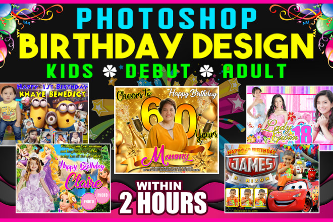 I will make birthday banner designs