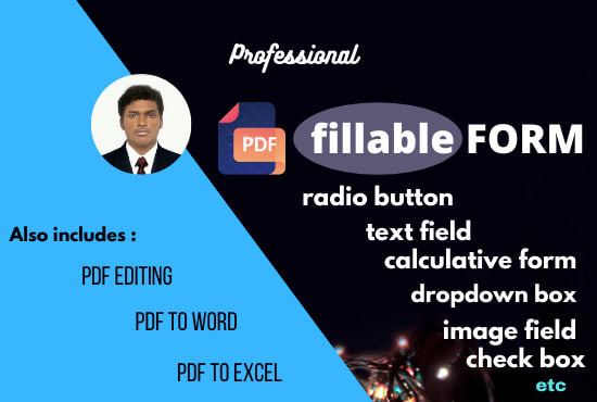 I will make complex PDF fillable form and convert documents