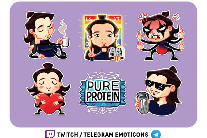 I will make custom twitch, discord and other social media emotes