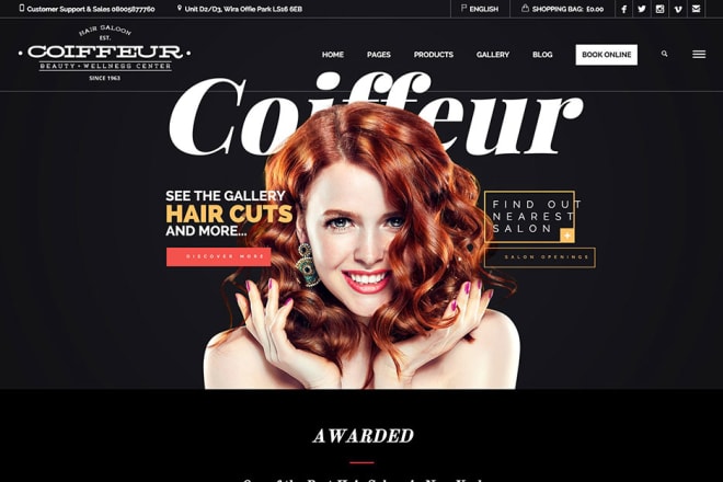 I will make hair extension beauty salon or spa website