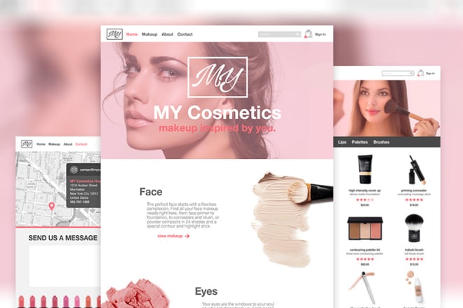 I will make hair extensions, eyelash, beauty salon, spa website