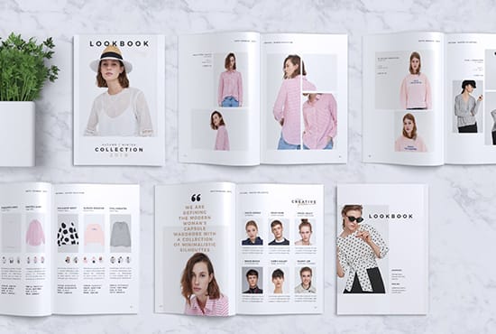 I will make minimal product catalogue, digital lookbook, line sheet