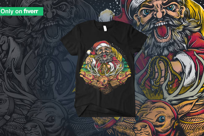 I will make t shirt design dark art illustration with my style