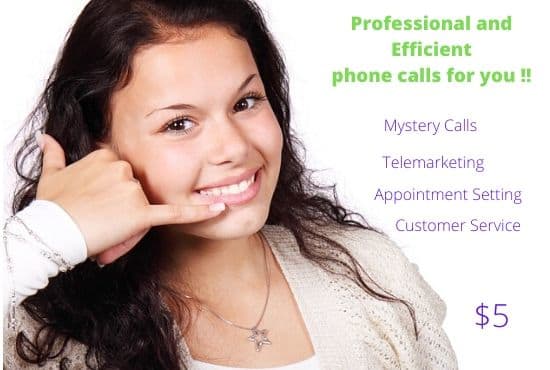 I will make the best professional phone calls for you