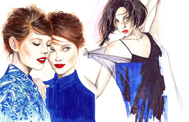 I will make watercolor fashion illustration