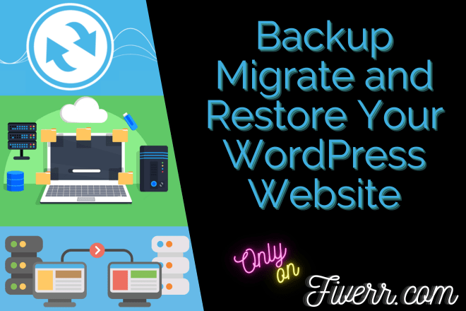 I will manually backup, migrate and restore wordpress website