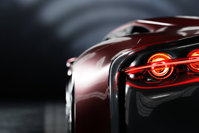 I will model a beautiful car in 3d