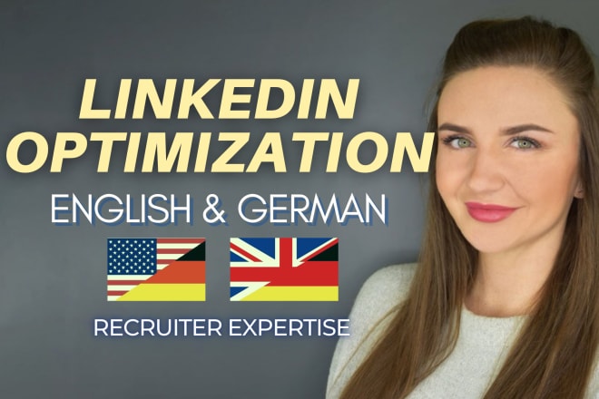 I will optimize your linkedin profile in german or english