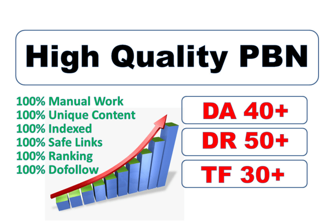 I will post 10 high quality pbn links with high DR, da pa, tf cf