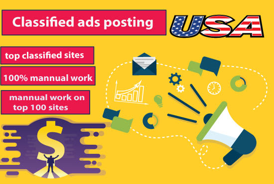 I will post free classified ads posting worldwide