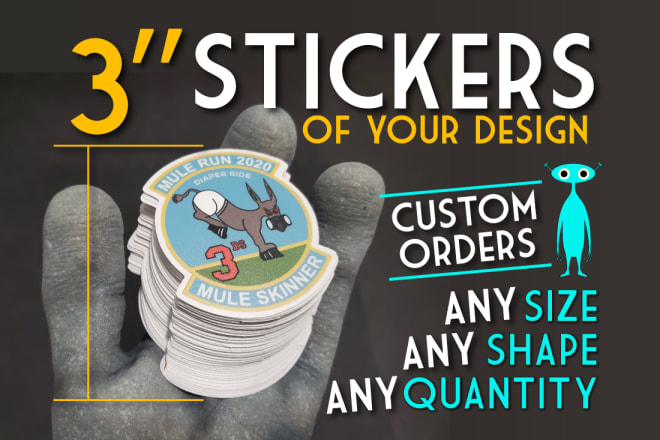 I will print custom vinyl stickers of your logo or design