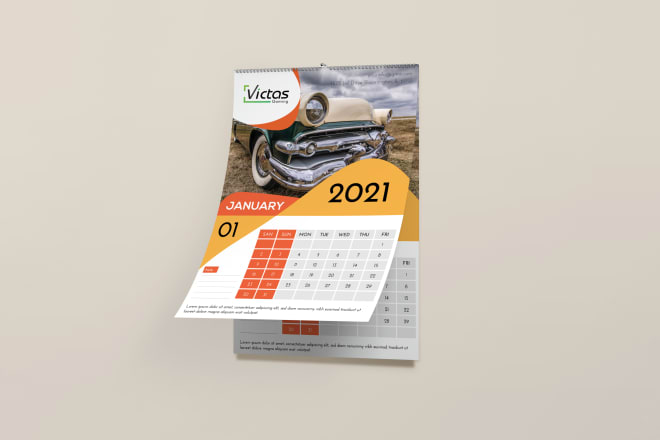 I will professional online calendar and print calendar design