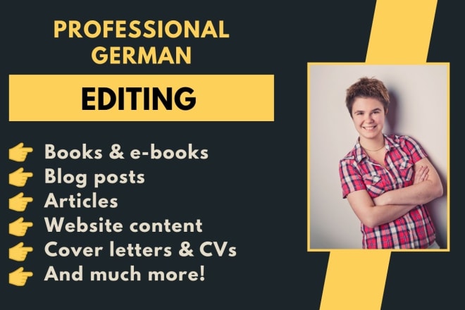 I will professionally edit and proofread your german text