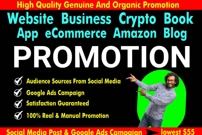 I will promote and advertise website crypto music cbd web blog amazon on social media