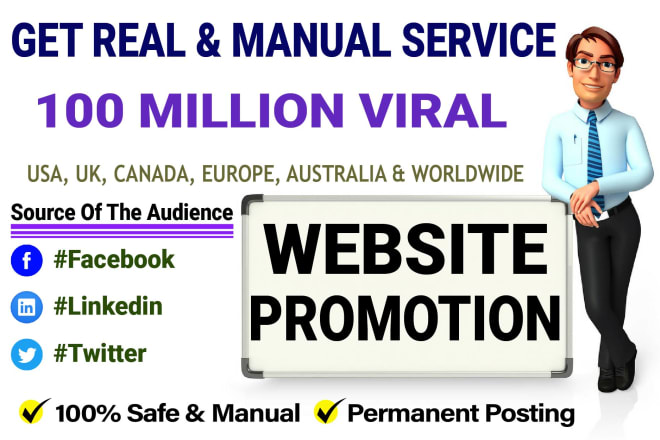 I will promote and market your website to USA, UK, canada targeted promotion
