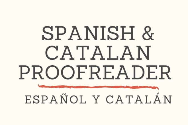 I will proofread and edit any spanish article or text for you