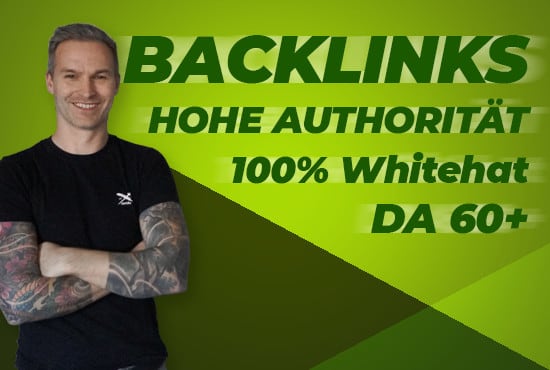 I will provide high da 60 plus dofollow backlinks german SEO