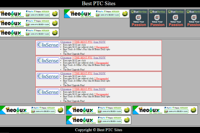 I will provide ptc direct referral booster site