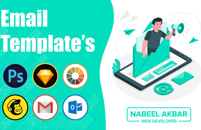 I will provide responsive email template for outlook gmail ymail