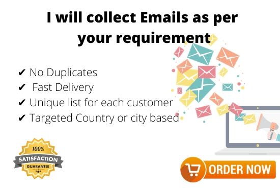 I will provide targeted niche or country based email list