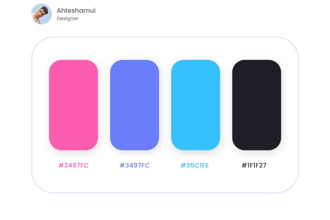 I will provide you color palettes and font suggestion