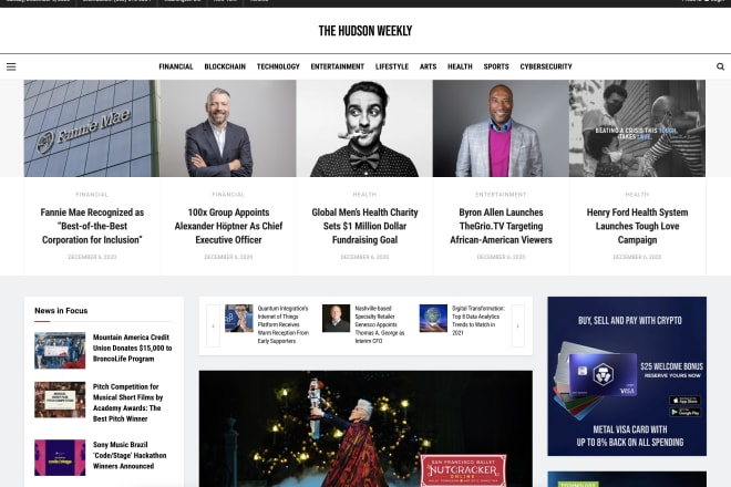 I will publish interview or article on hudson weekly