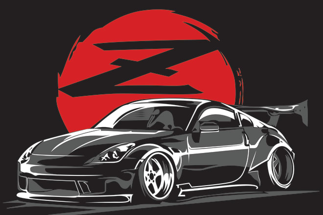 I will redraw your car image into vector illustrator format